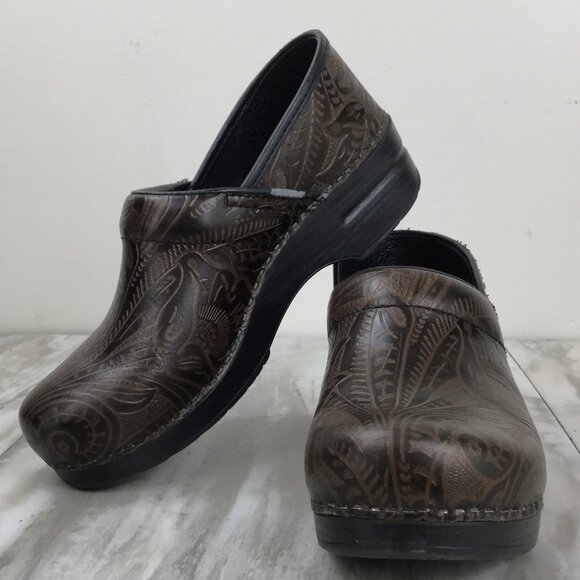 Dansko Chocolate Brown Paisley Clogs 40 - Picture 11 of 11